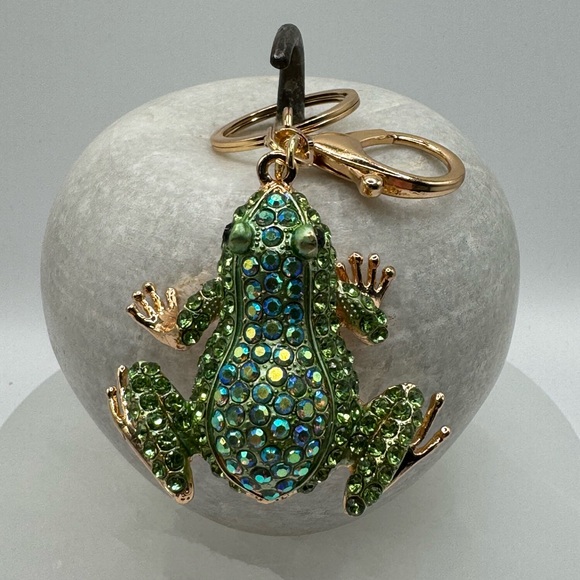 3/$20 Sparkly Whimsical Frog Keychain - Picture 6 of 9